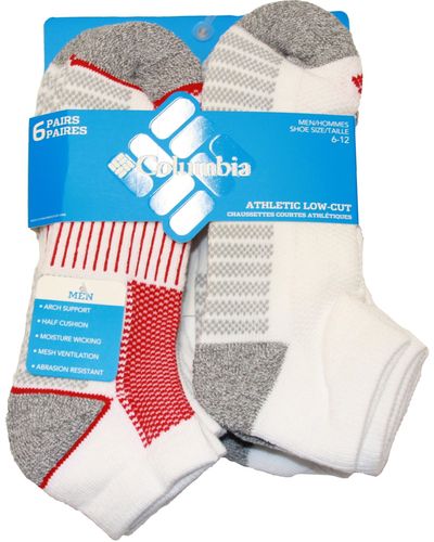 Columbia 1/2 Cushion Quarter Arch Support Poly Blend Sock - Blue