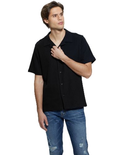 Guess Short Sleeve Toledo Knit Shirt - Black