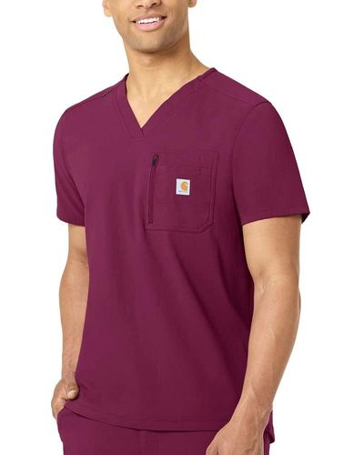 Carhartt Medical Modern Fit Tuck-in Scrub Top - Purple