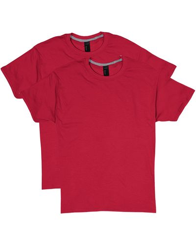 Hanes Mens 2 Pack X-temp Performance T-shirt Undershirts - Red