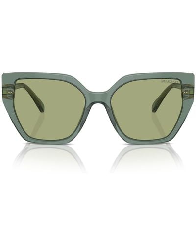 Swarovski Sk6016 Square Sunglasses - Green