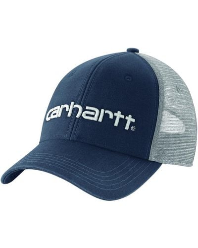Carhartt Canvas Mesh-back Logo Graphic Cap - Blue