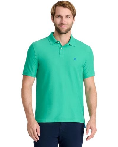 Izod Slim-fit Advantage Performance Short-sleeve Solid Polo Shirt - Green