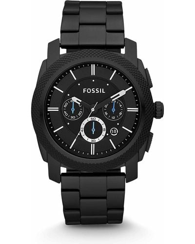Fossil Machine Chronograph Watch Fs4552ie Black Stainless Steel One Size