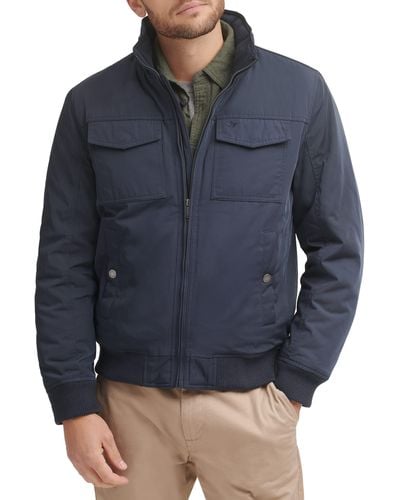 Dockers Quilted Lined Flight Bomber Jacket - Blue