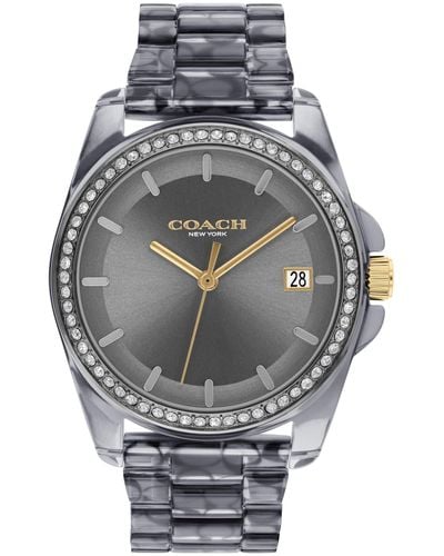 COACH 3h Dial With Signature C Link Bracelet And Crystal Bezel - Water Resistant 3 Atm/30 Meters - Premium Fashion Timepiece For - Black