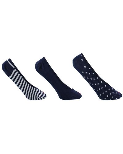 Sperry Top-Sider Womens Padded Sole Liner Socks - Blue