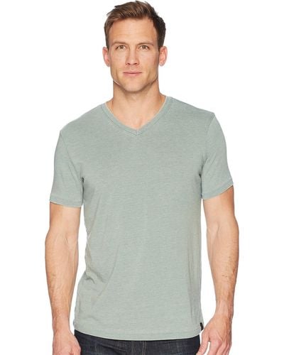 Lucky Brand Venice Burnout V-neck Tee Shirt - Gray