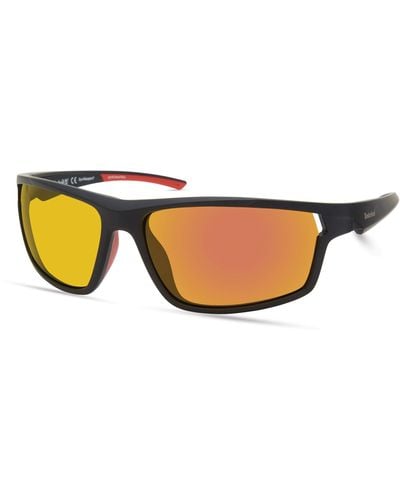 Timberland TBA9271 Polarized Rectangular Sunglasses - Schwarz
