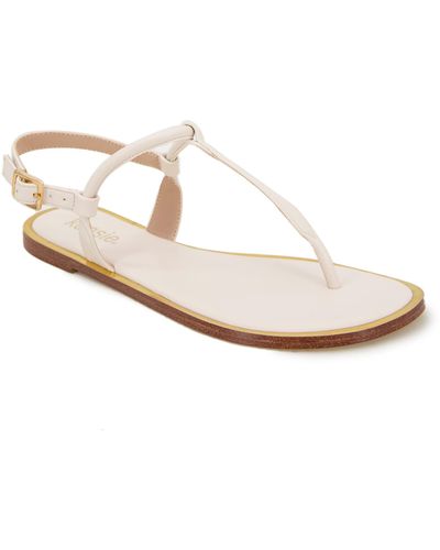Kensie Bradie Flat Sandal - White