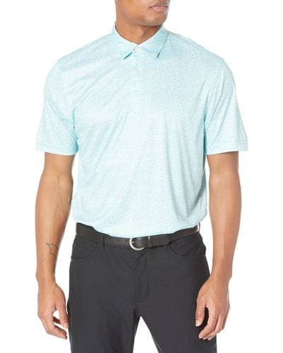 Greg Norman Collection Ml75 Microlux Origami Print Polo - Blue