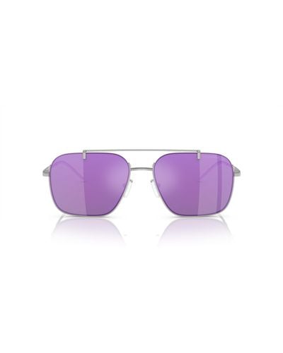 Emporio Armani Ea2150 Aviator Sunglasses - Purple