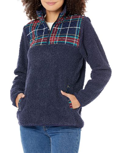Vera Bradley Women's Snap Collar Fleece Pullover Sweatshirt With