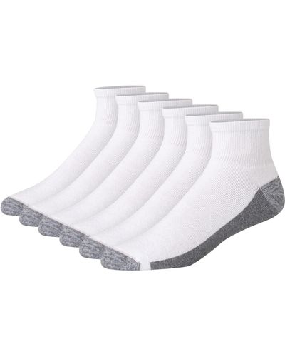 Hanes Mens Max Cushion Ankle Socks - White