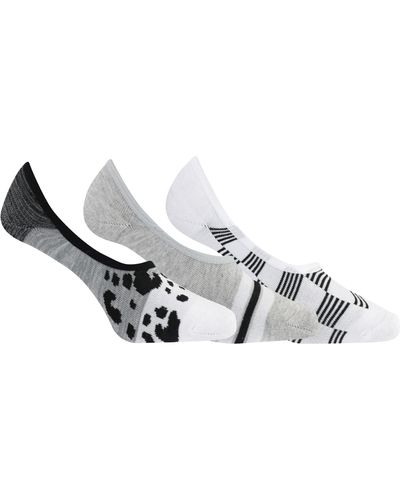 Sperry Top-Sider Repreve Sneaker Liner Socks-3 Pair Pack-eco Friendly Heel Toe Cushioned Comfort - Metallic