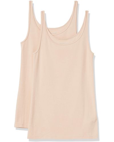 Amazon Essentials 2-Pack Thin Strap Tank Fashion-t-Shirts - Neutro