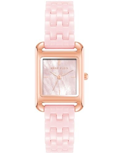 Anne Klein Ceramic Bracelet Watch - Pink