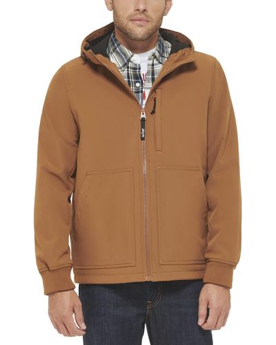 Levi's Soft Shell Trail Hoody Jacket - Brown