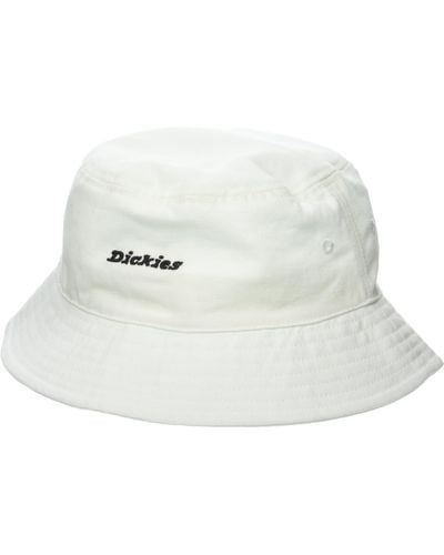 Dickies Script Logo Canvas Bucket Hat White - Black