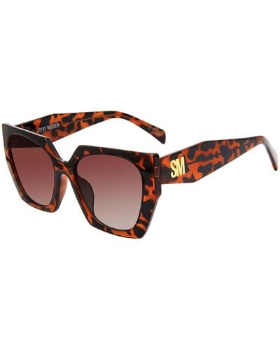 Steve Madden Female Sunglasses Style Grae Cat Eye - Black