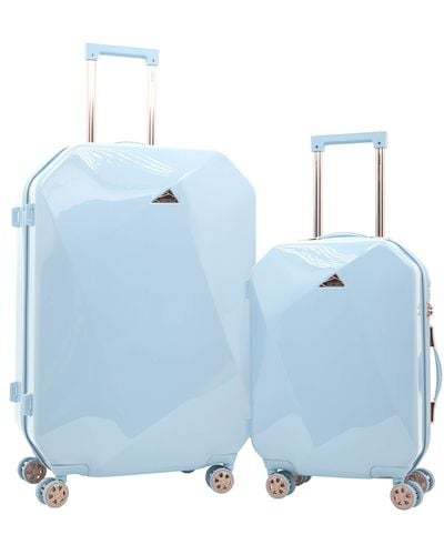 Kensie Only Shiny Diamond Luggage Set - Blue