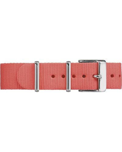 Timex Tw7c07500 18mm Coral Fabric Double-layered Slip-thru Strap