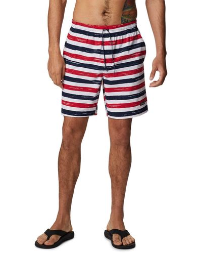 Columbia Summertide Stretch Printed Short Hiking - Red