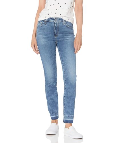 AG Jeans Mari High-rise Slim Fit Straight Leg Jean - Blue