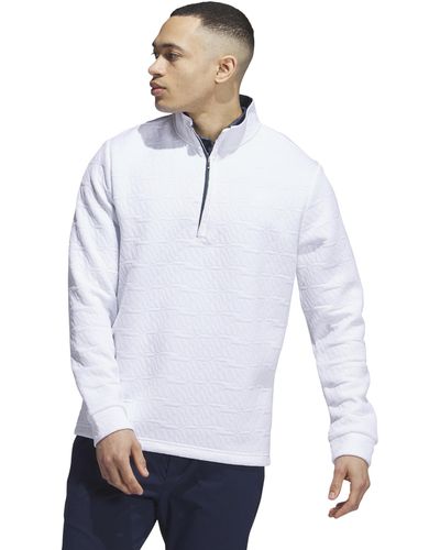 adidas Dwr 1/4 Zip Pullover - White