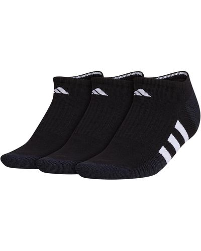 adidas 3-pk. Cushioned No-show Logo Socks - Black
