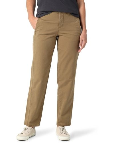 Lee Jeans Ultra Lux Mid Rise Relaxed Straight Leg Pant - Brown