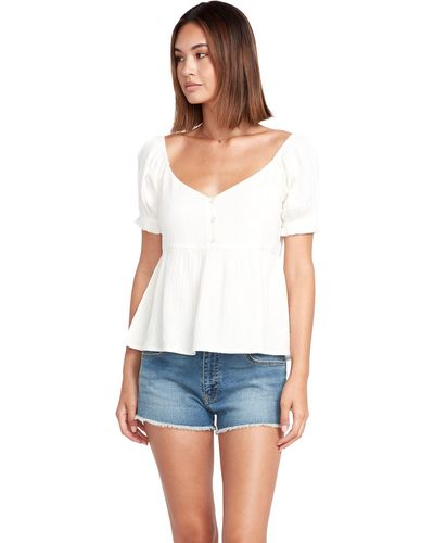 Volcom A Full Out Babydoll Top - White