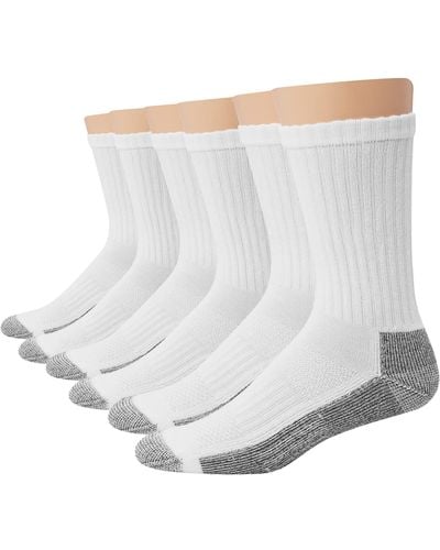 Hanes Mens X-temp Lightweight Liner Socks - White