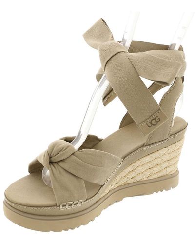 UGG Ileana Wrap Espadrille Wedge Sandal - Metallic