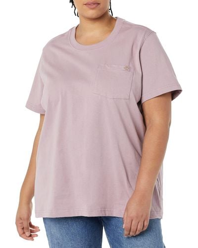 Dickies Size Plus Short Sleeve Heavyweight T-shirt - Purple
