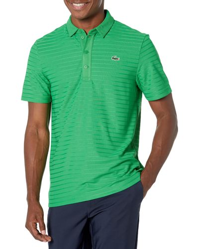 Lacoste Sport Short Sleeve Jacquard Techincal Polo Shirt - Green