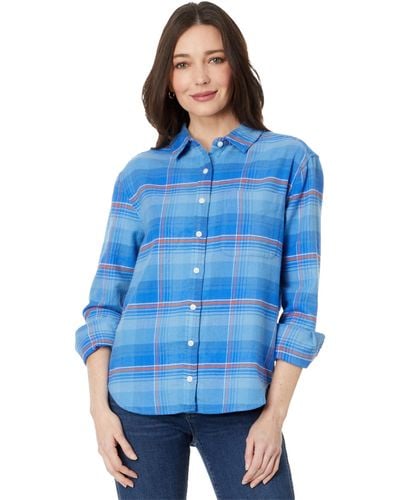 Pendleton Boyfriend Flannel Shirt - Blue