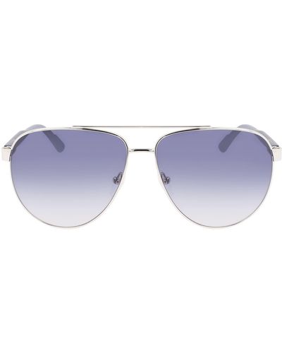 Calvin Klein Ck21132s Pilot Sunglasses - Metallic