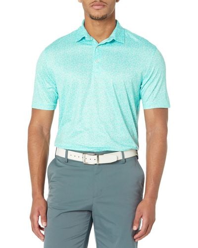 Greg Norman Collection Ml75 Microlux Origami Print Polo Blue