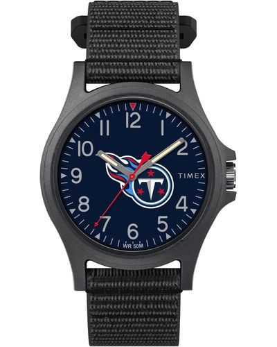 Timex Nfl Pride 40mm Watch – Tennessee Titans With Black Fastwrap - Blue