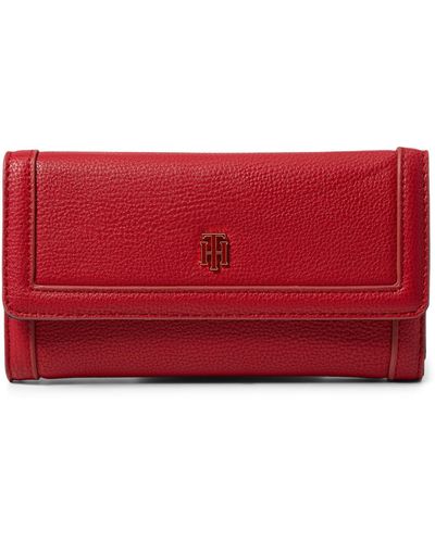 Tommy Hilfiger Tamara Ii Trifold Wallet - Red