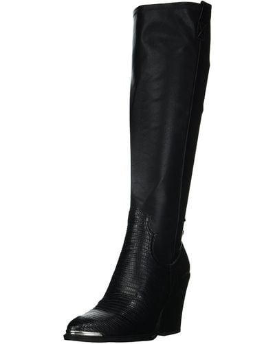 Franco Sarto S Glenice Knee High Boot Black Synthetic 5.5 M