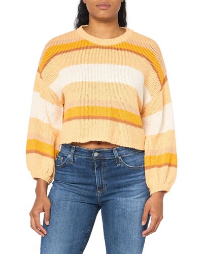 Billabong Sol Time Pullover Sweater - Yellow