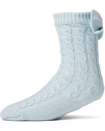 UGG Laila Bow Fleece Lined Socks - Blue