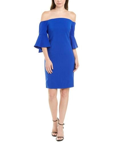 Laundry by Shelli Segal Off The Shoulder Core Dress - Blue