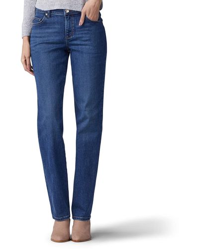 Lee Jeans Relaxed Fit Straight Leg Jean, El Paso Blue, 18 Petite