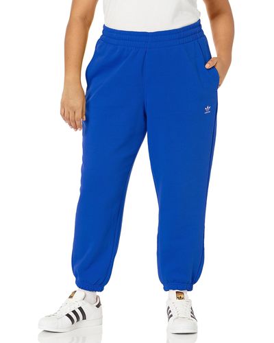 adidas Originals Plus Size Adicolor Essentials Fleece Pants - Blue