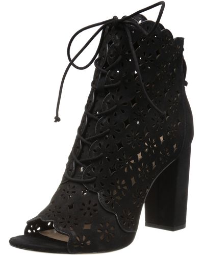 Rachel Zoe Ashlee Peep Toe Bootie Ankle Boot - Black