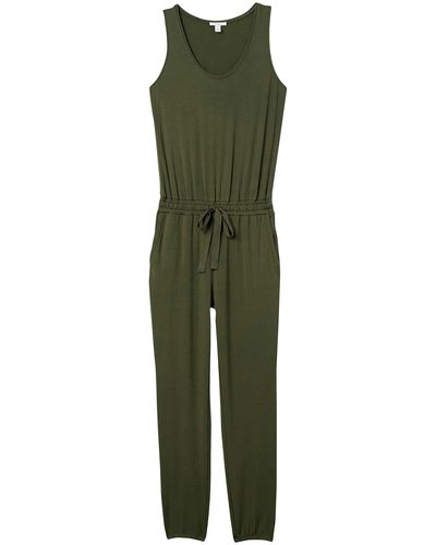 Daily Ritual Supersoft Terry Sleeveless Scoopneck Jumpsuit - Green