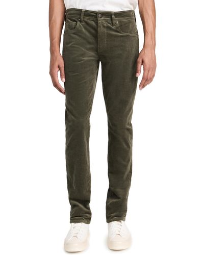 PAIGE Federal Slim Straight Fit Stretch Corduroy Pant - Green